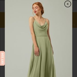 Sage/olive green bridesmaid dress. Size 8/10